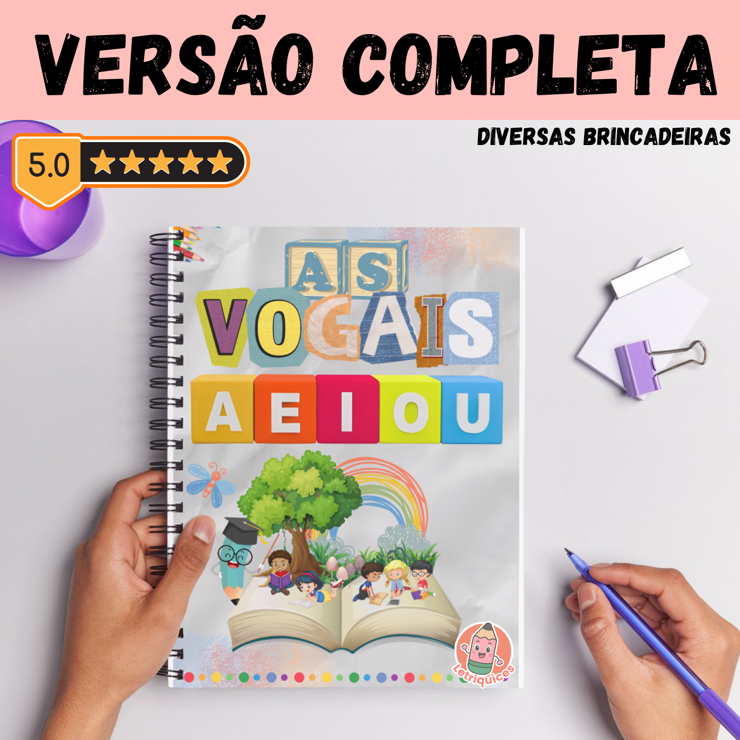 Apostila Fichas de Atividades Letras e Numerais – Letriquices