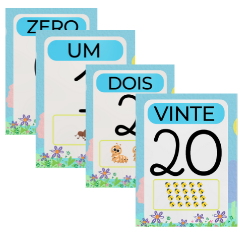 Banner Numerais Bichinhos – Material Educativo